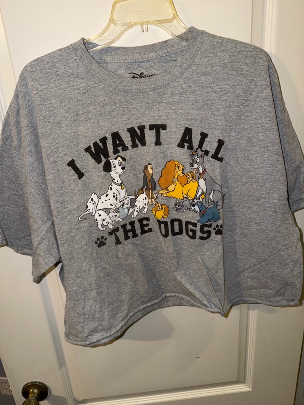 Disney Gray Graphic Tee with Classic Disney Dogs